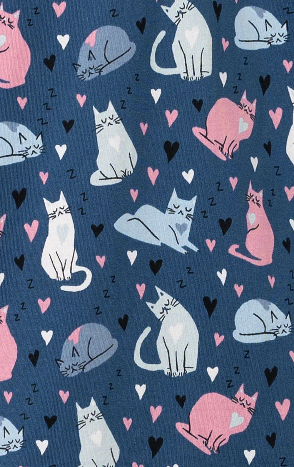 Navy Cat Button-Front Pajamas - Pet & Owner - Image 6