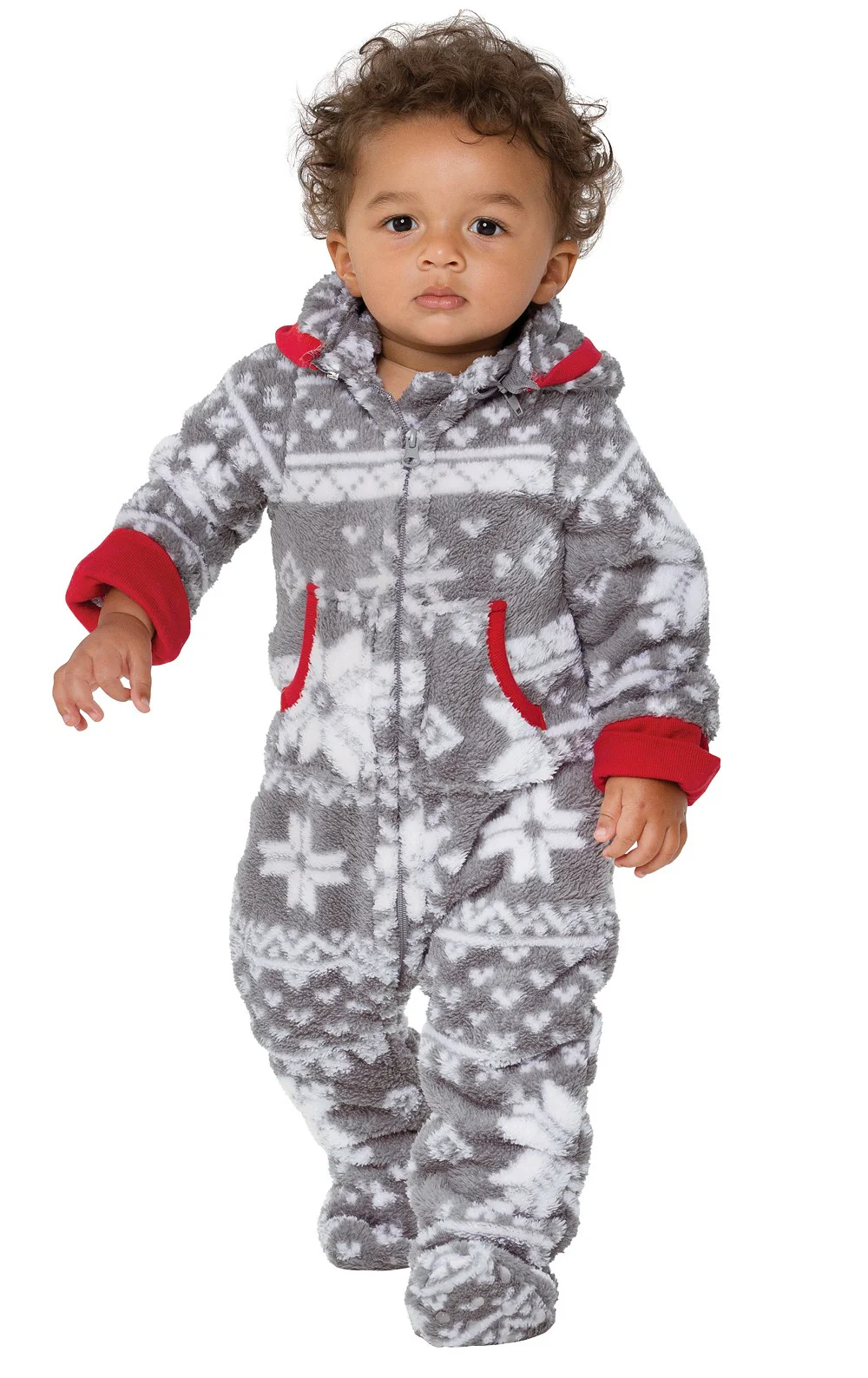 Nordic Fleece Hoodie-Footie Onesie Infant Pajamas