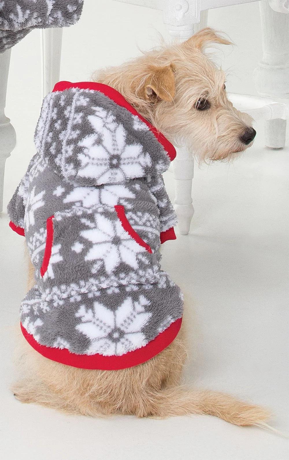 Nordic Fleece Hoodie-Footie Onesie Pet Pajamas - Pet & Owner - Image 4