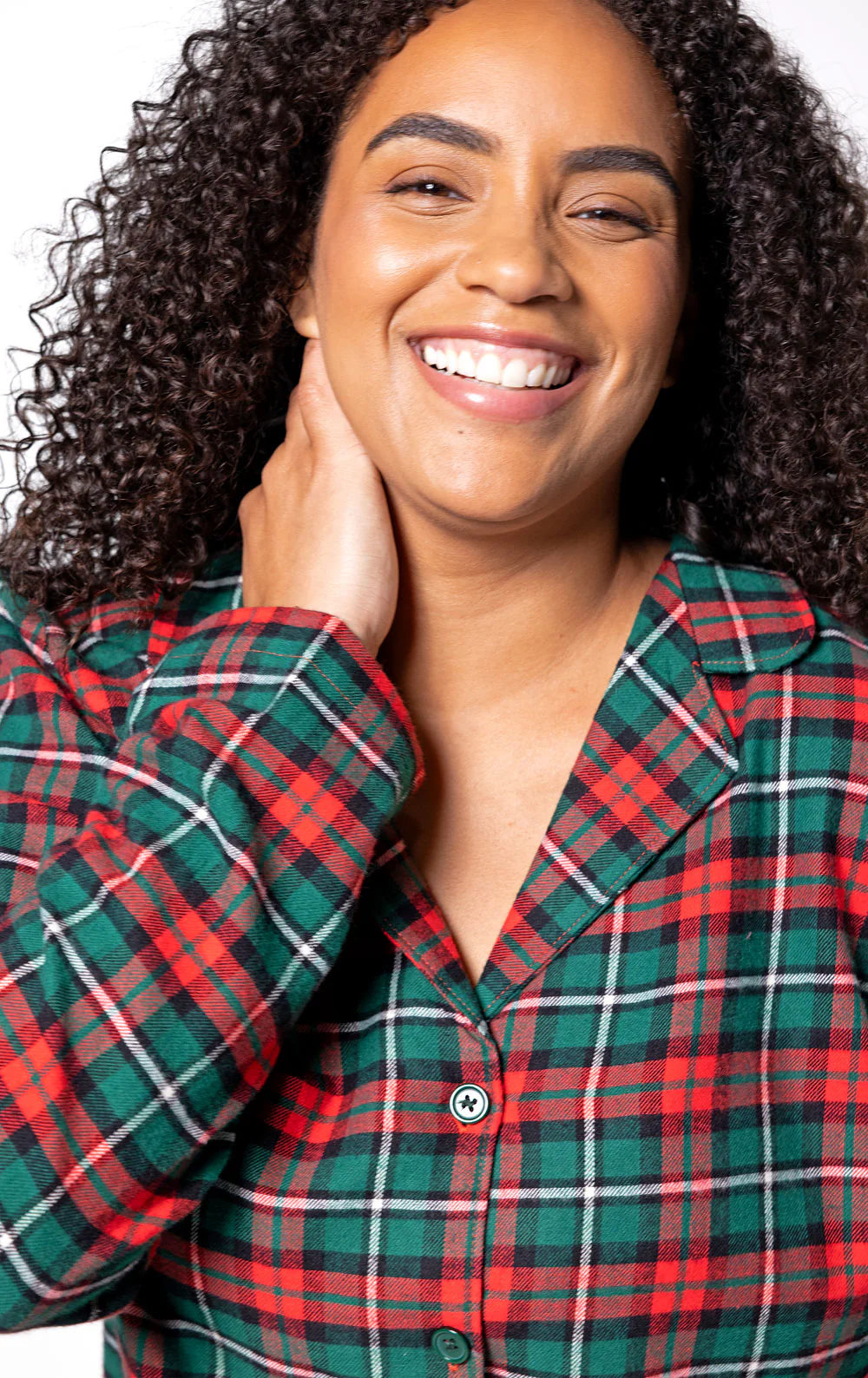 Plaid Button-Front Jogger Pajamas - Image 15