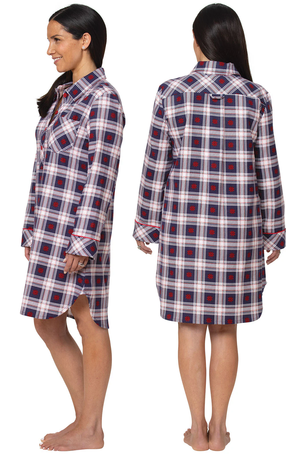Plaid Flannel Sleepshirt - Final Sale - Image 2