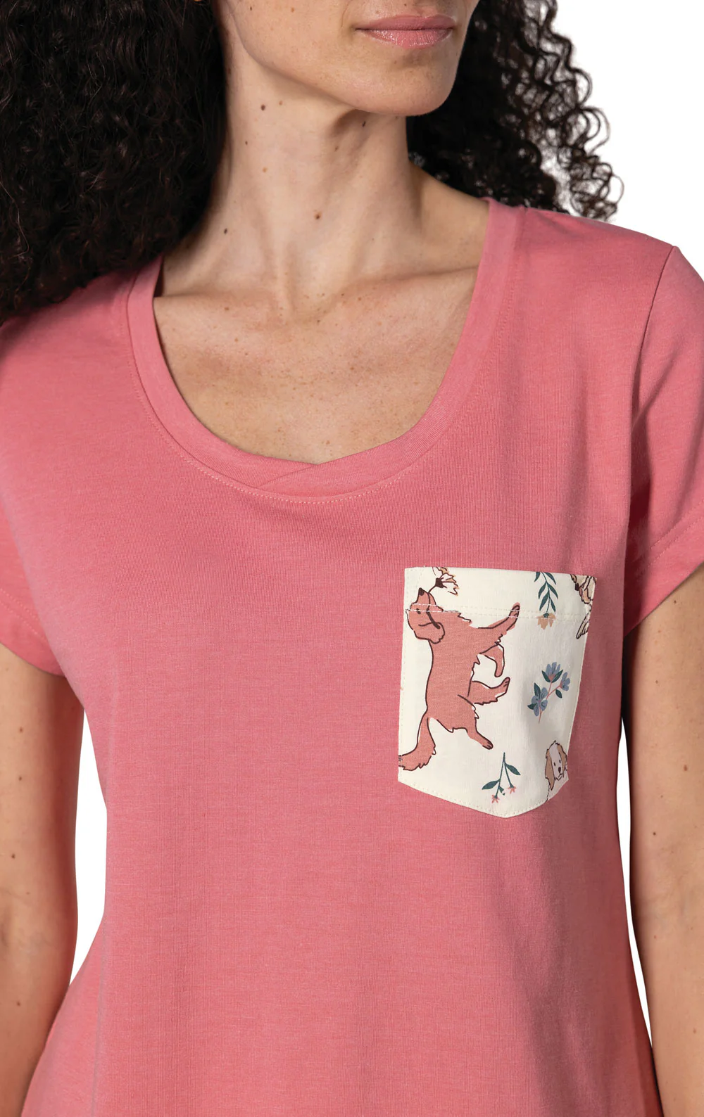 Printed Pocket Tee Capri Pajamas- Final Sale - Image 11