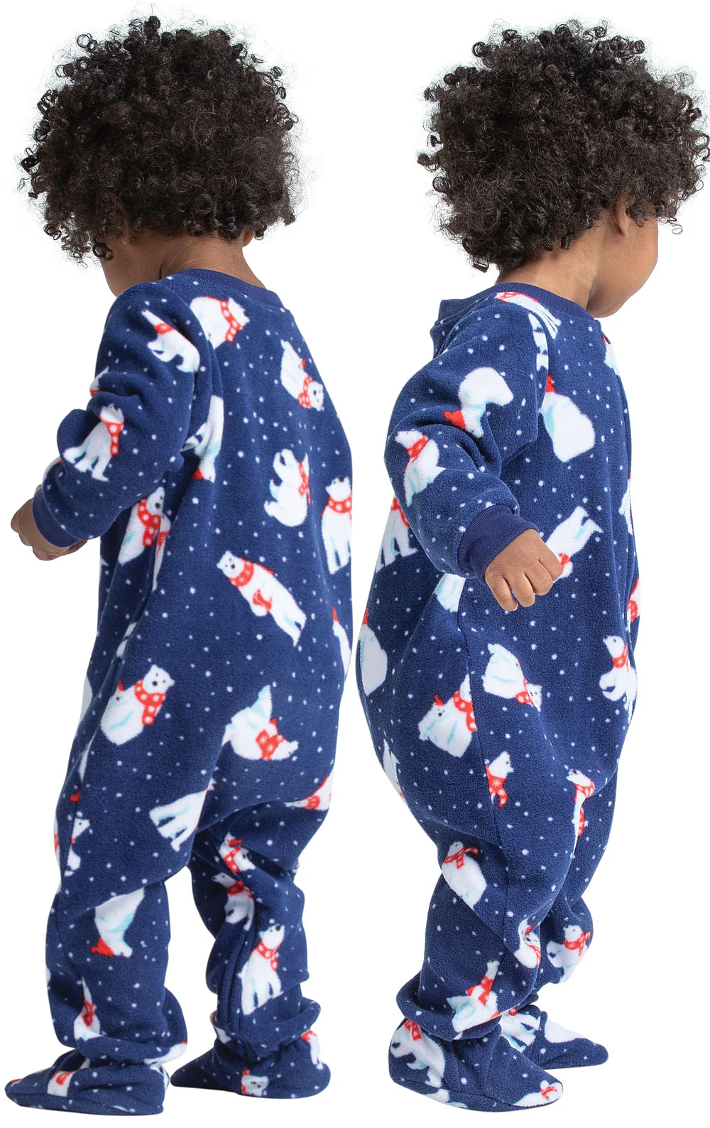 Polar Bear Fleece Onesie Infant Pajamas - Final Sale - Image 2