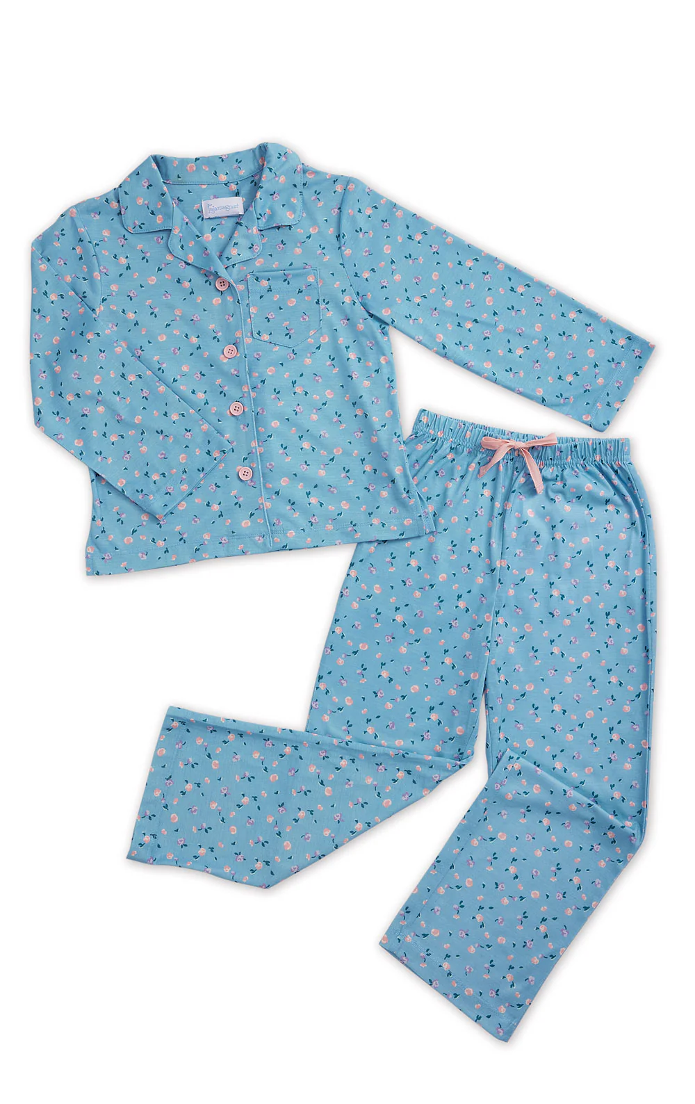 Printed Button-Front Unisex Kids Pajamas - Image 10
