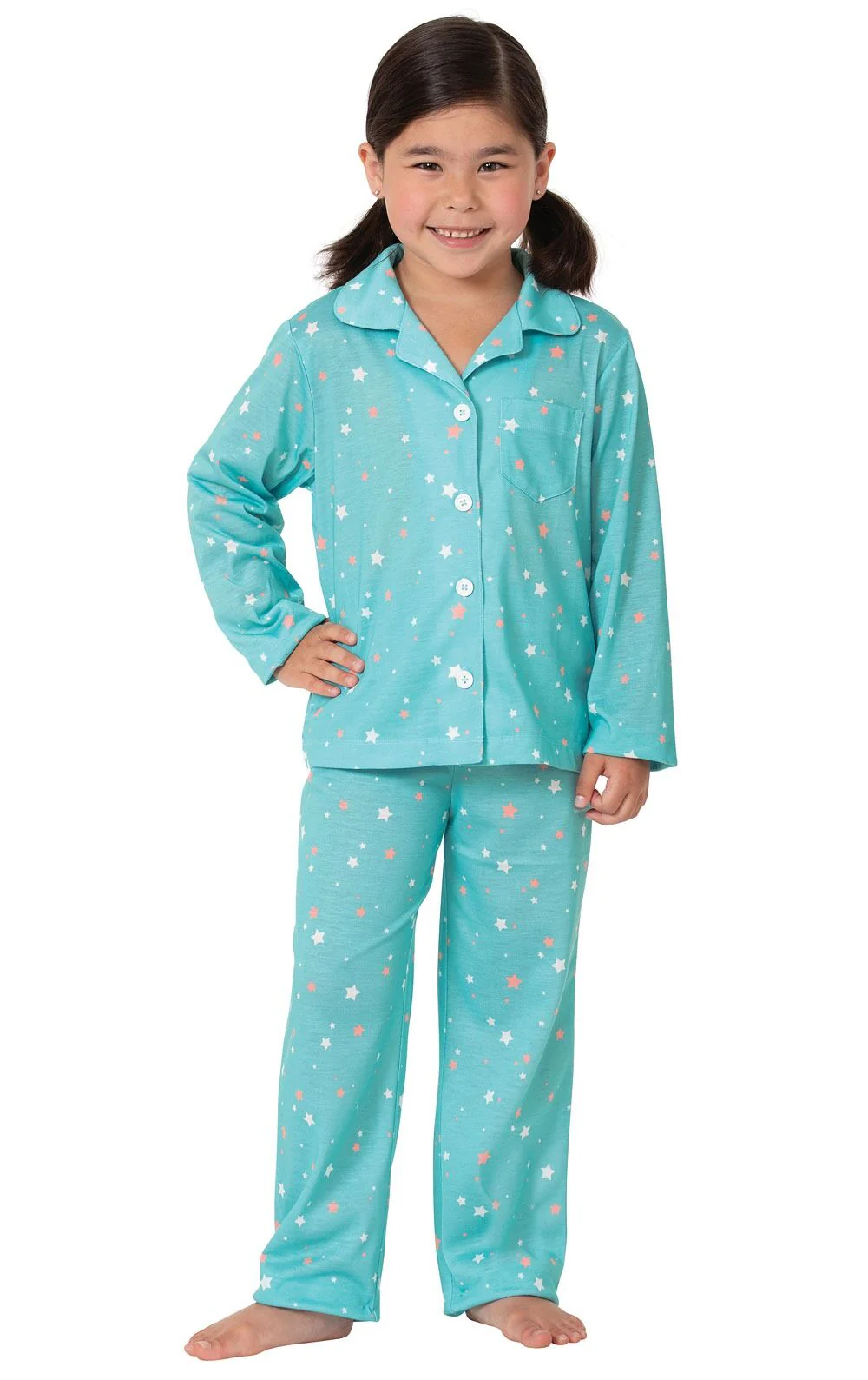 Printed Button-Front Unisex Kids Pajamas - Image 17