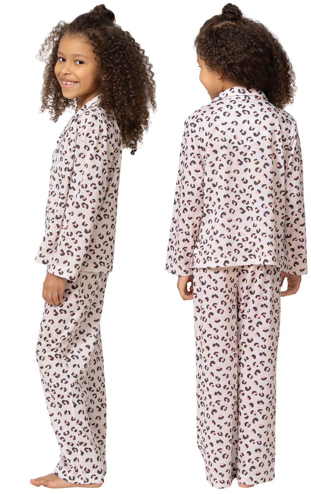Printed Button-Front Unisex Kids Pajamas - Image 5