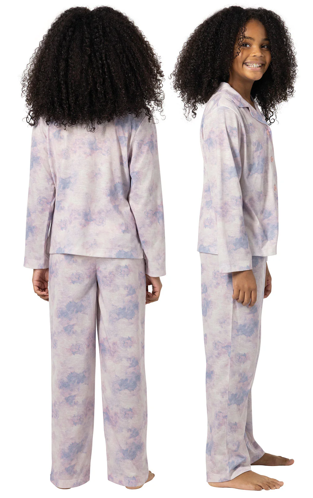 Printed Button-Front Unisex Kids Pajamas - Image 7