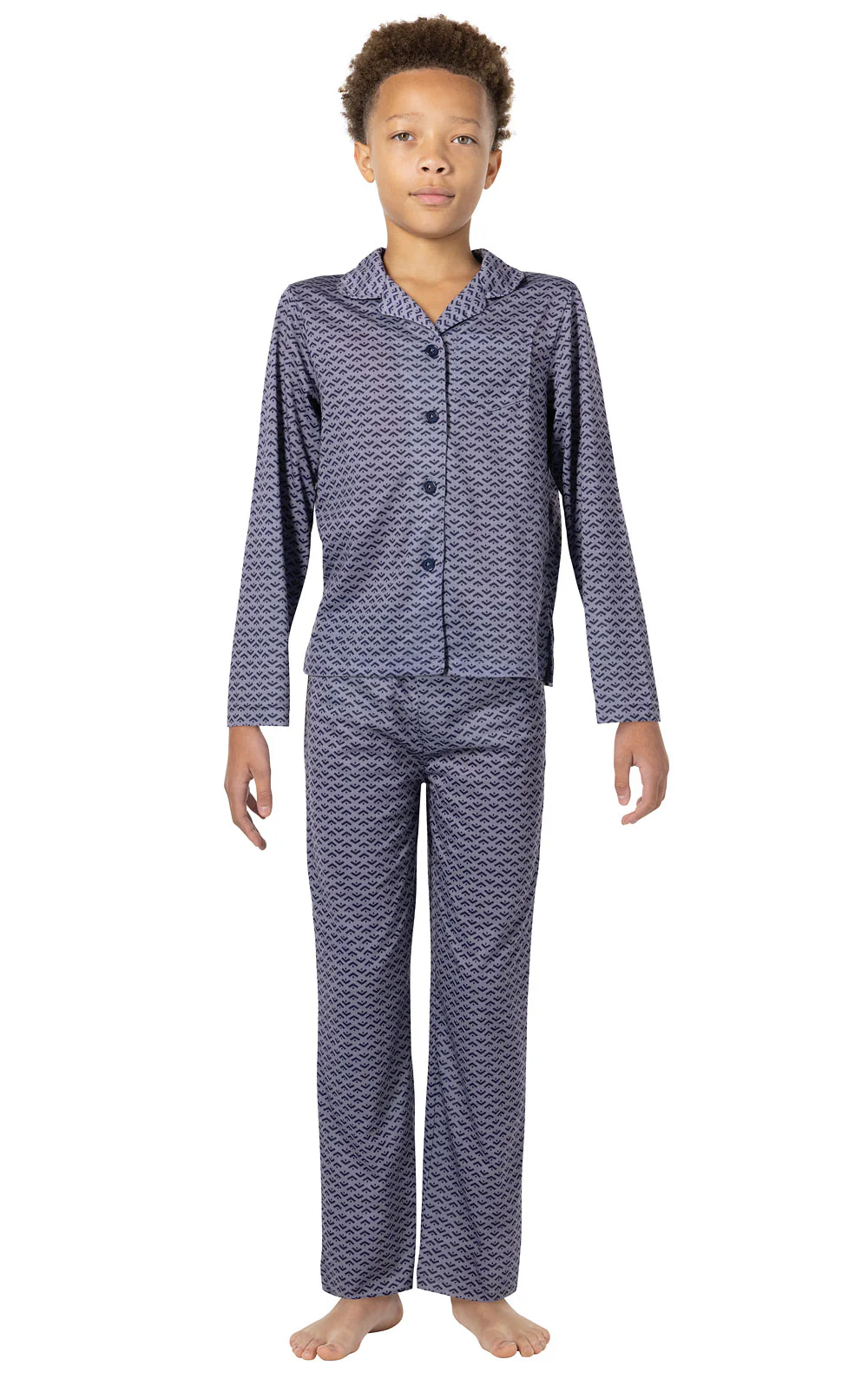Button-Front Printed Unisex Kids Pajamas - Image 3