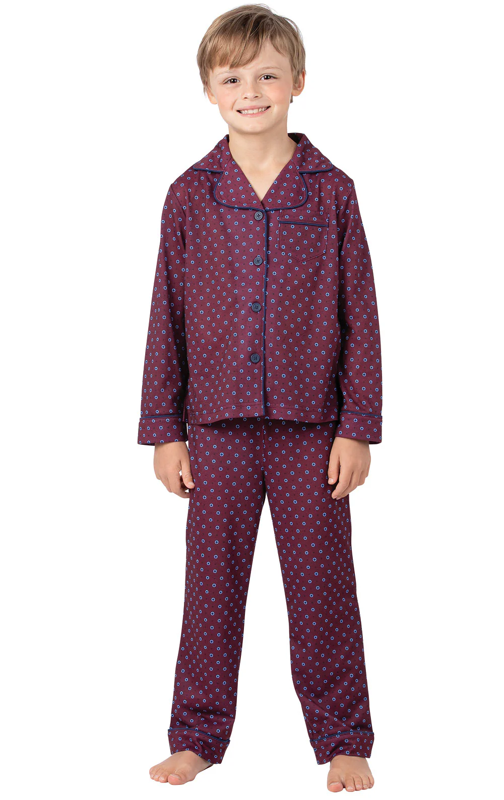 Button-Front Printed Unisex Kids Pajamas - Image 5