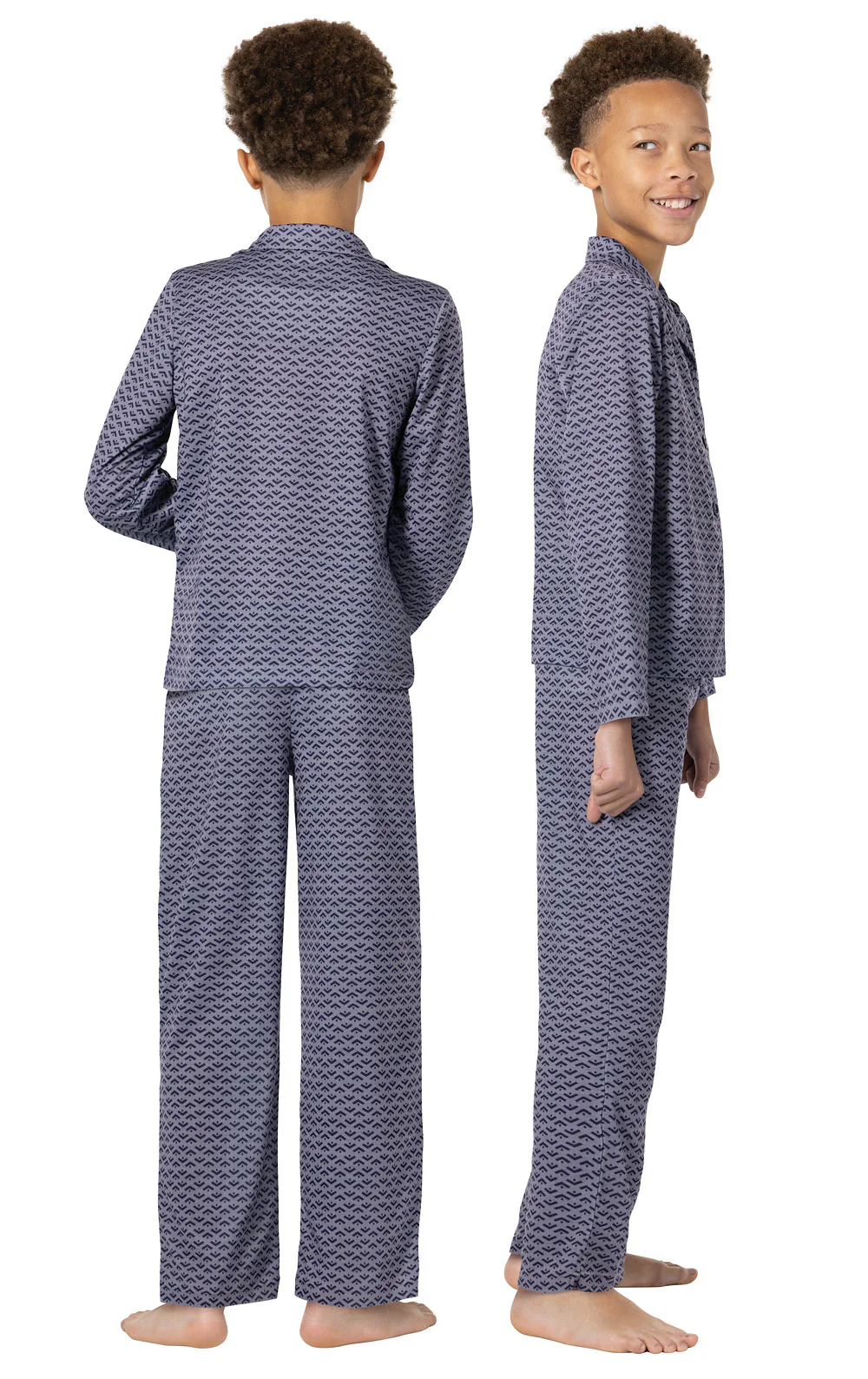 Button-Front Printed Unisex Kids Pajamas - Image 6