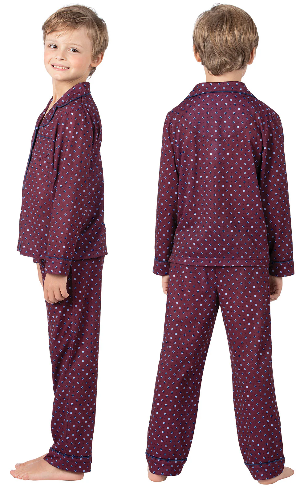 Button-Front Printed Unisex Kids Pajamas - Image 7