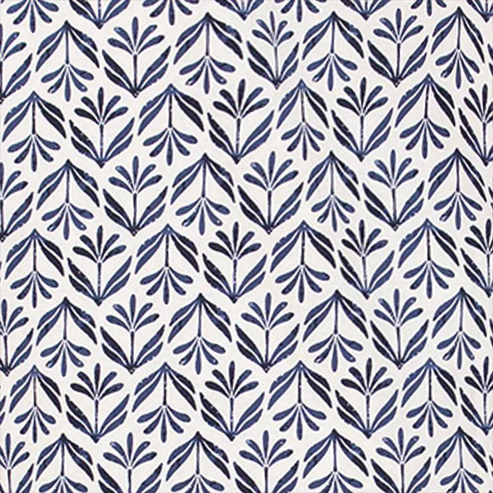 Printed Jersey Button-Front Pajamas - Blue Block - Image 3