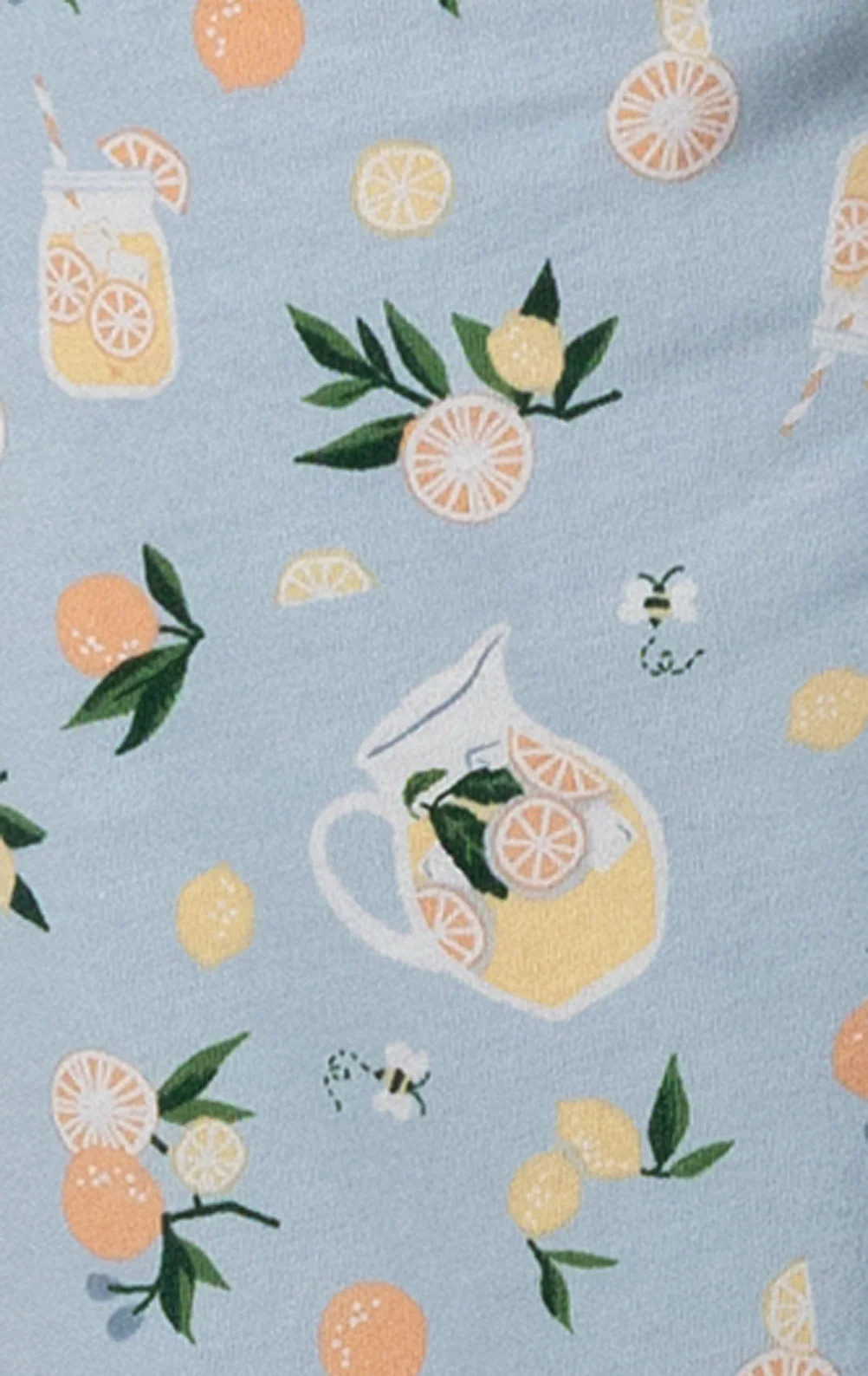 Printed Short Sleeve Button-Front Capri Pajamas - Image 12