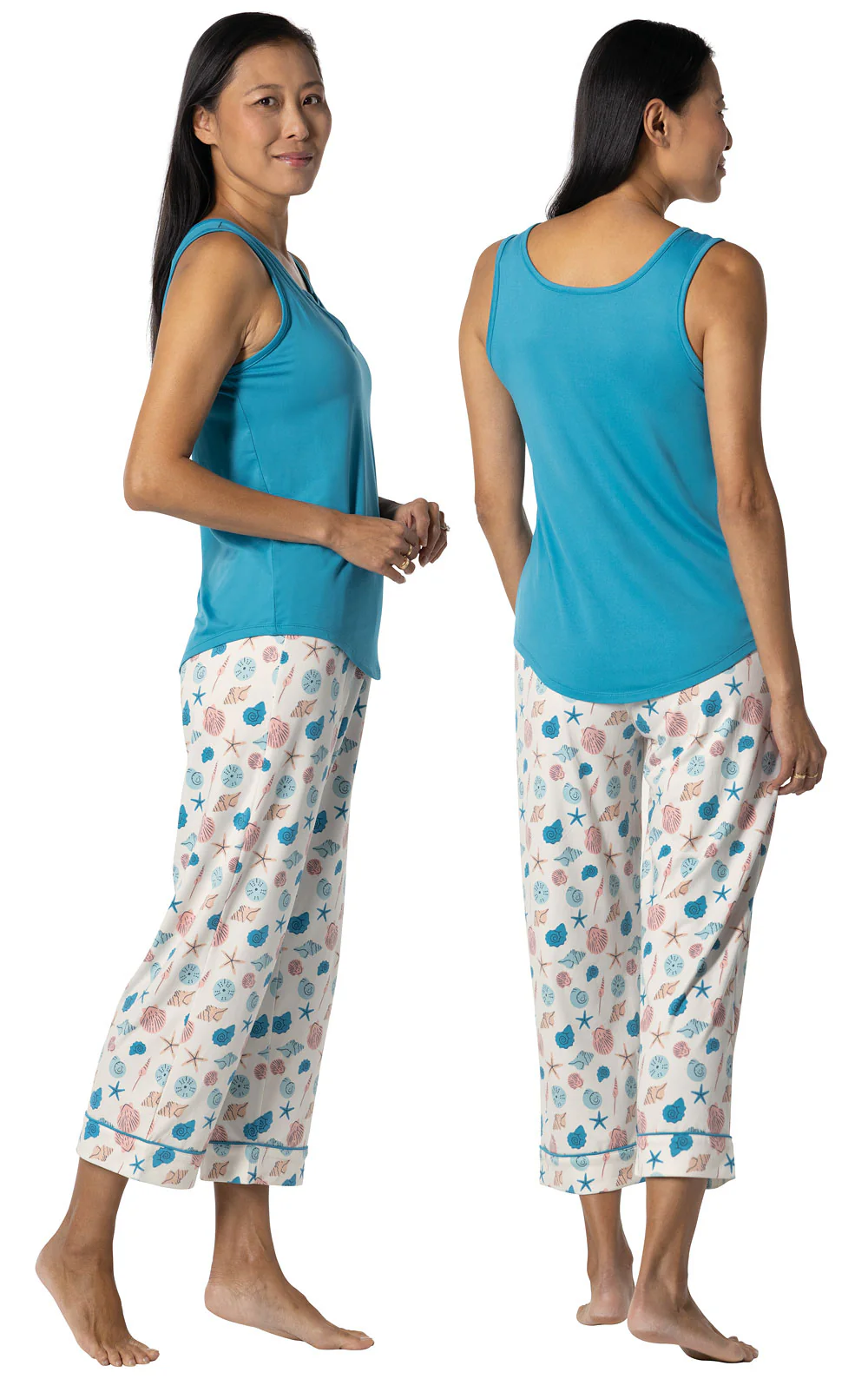 Saltwater Seashells Tank Capri Pajamas - Image 3