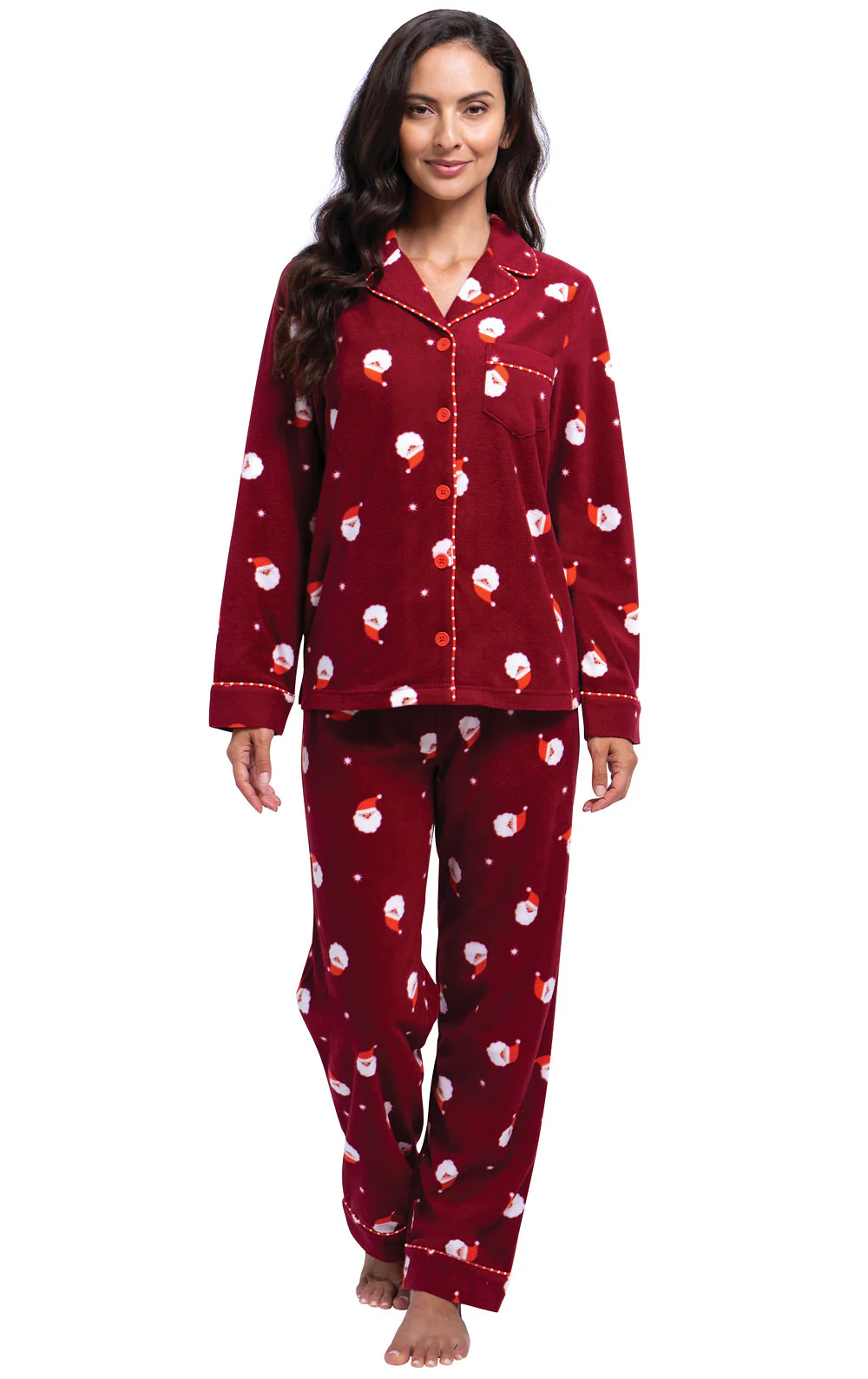 Santa Fleece Pajamas- Final Sale