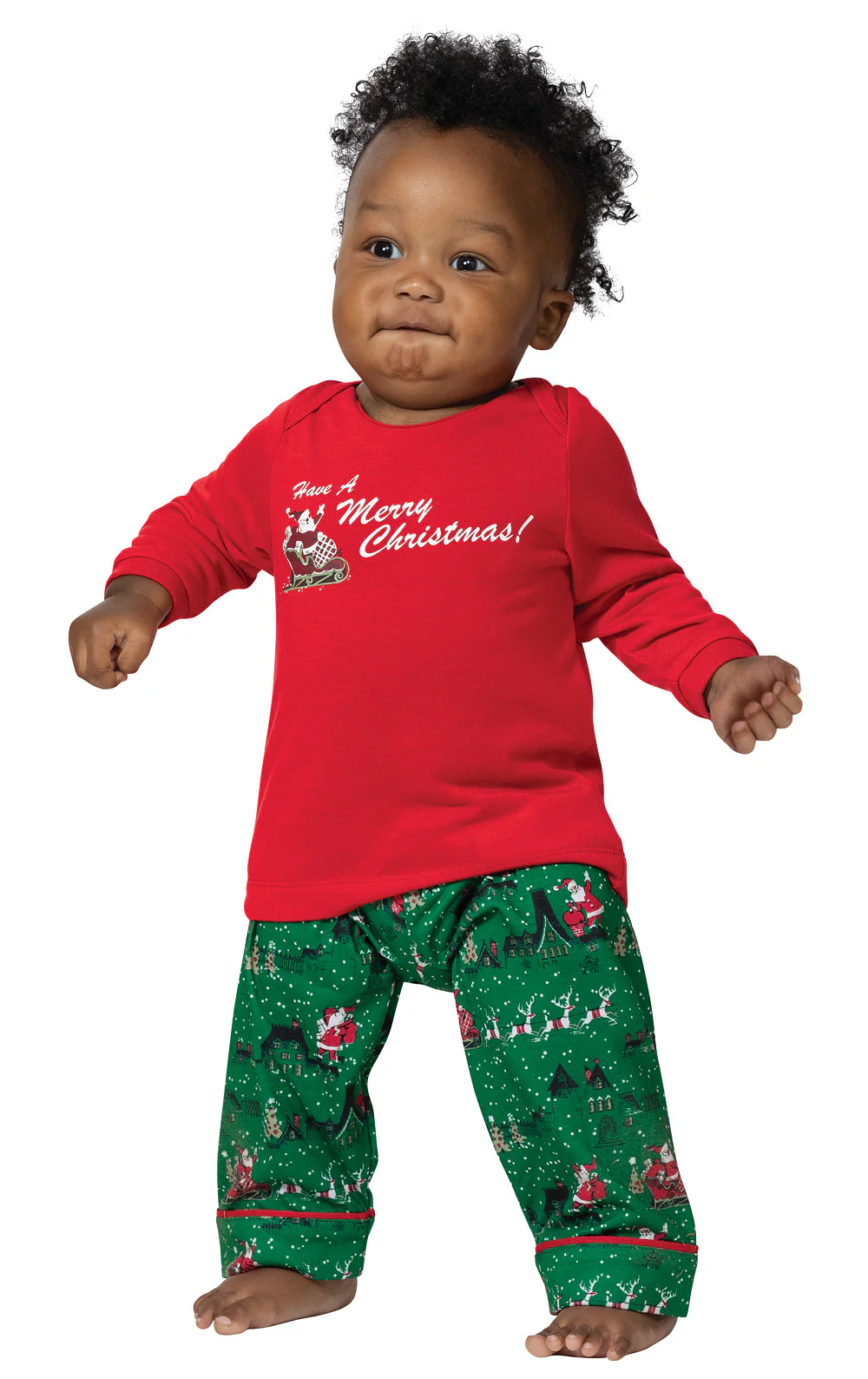 Santa's Sleigh Infant Pajamas - FINAL SALE