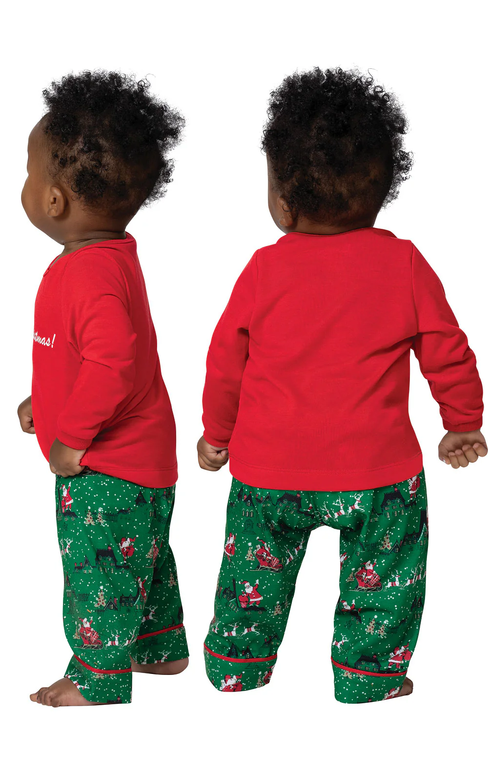 Santa's Sleigh Infant Pajamas - FINAL SALE - Image 2