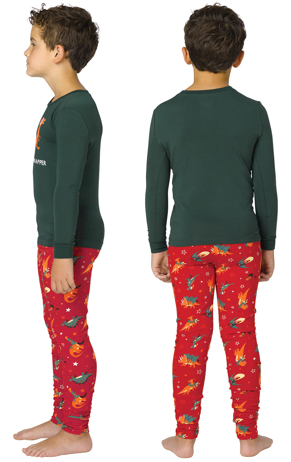 Santasaurus Unisex Kids Pajamas - Image 3