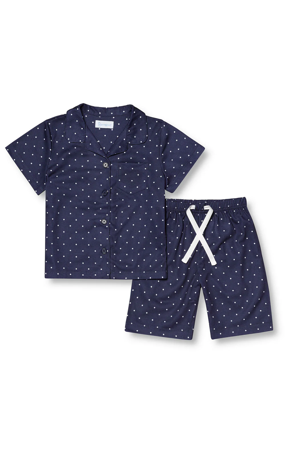 Short Sleeve Button-Front & Shorts Unisex Kids Pajamas - Image 7