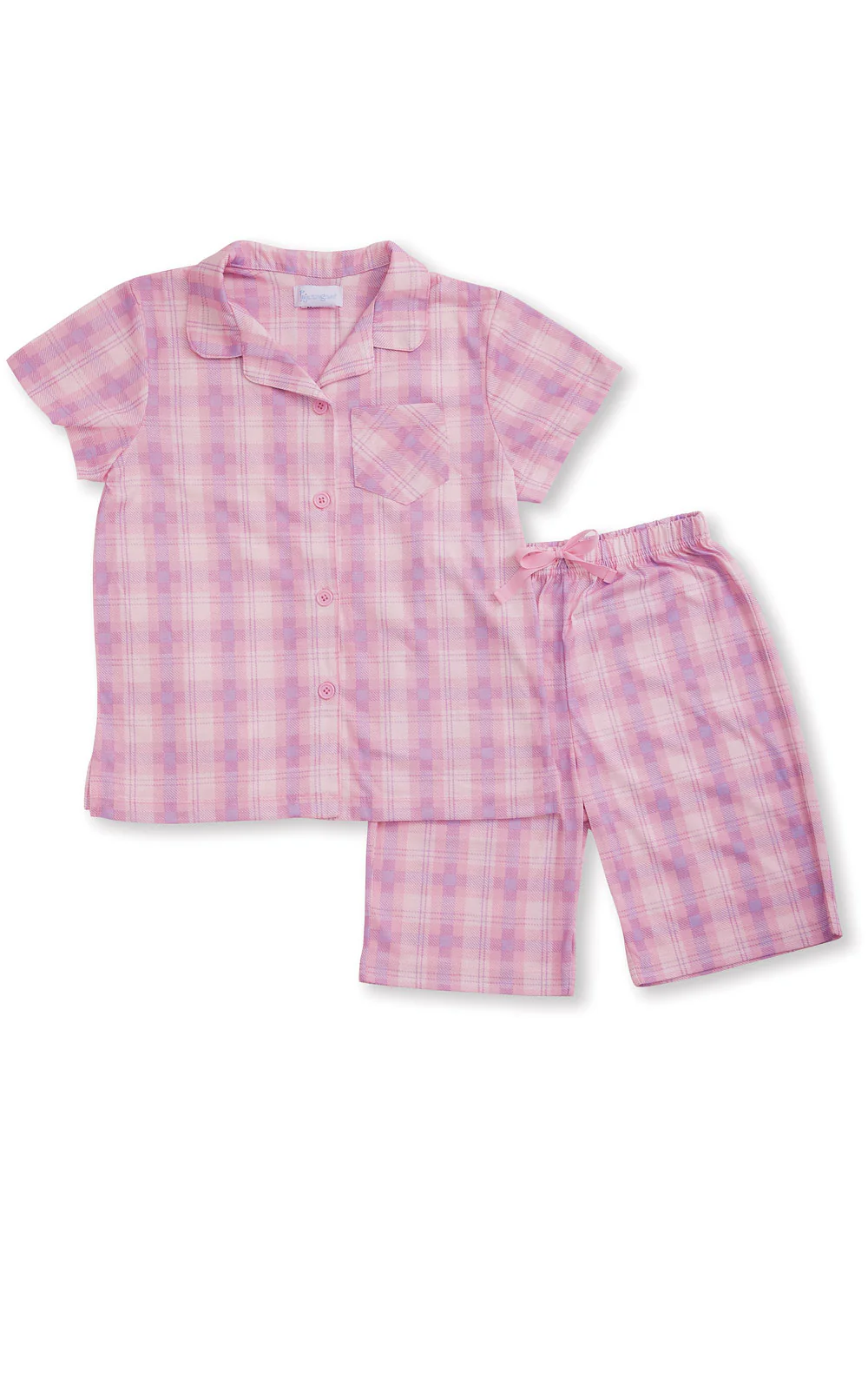Short Sleeve Button-Front & Shorts Unisex Kids Pajamas - Image 8