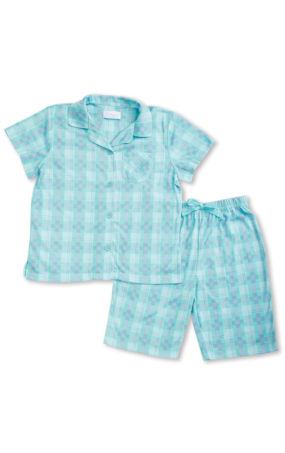 Short Sleeve Button-Front & Shorts Unisex Kids Pajamas - Image 9