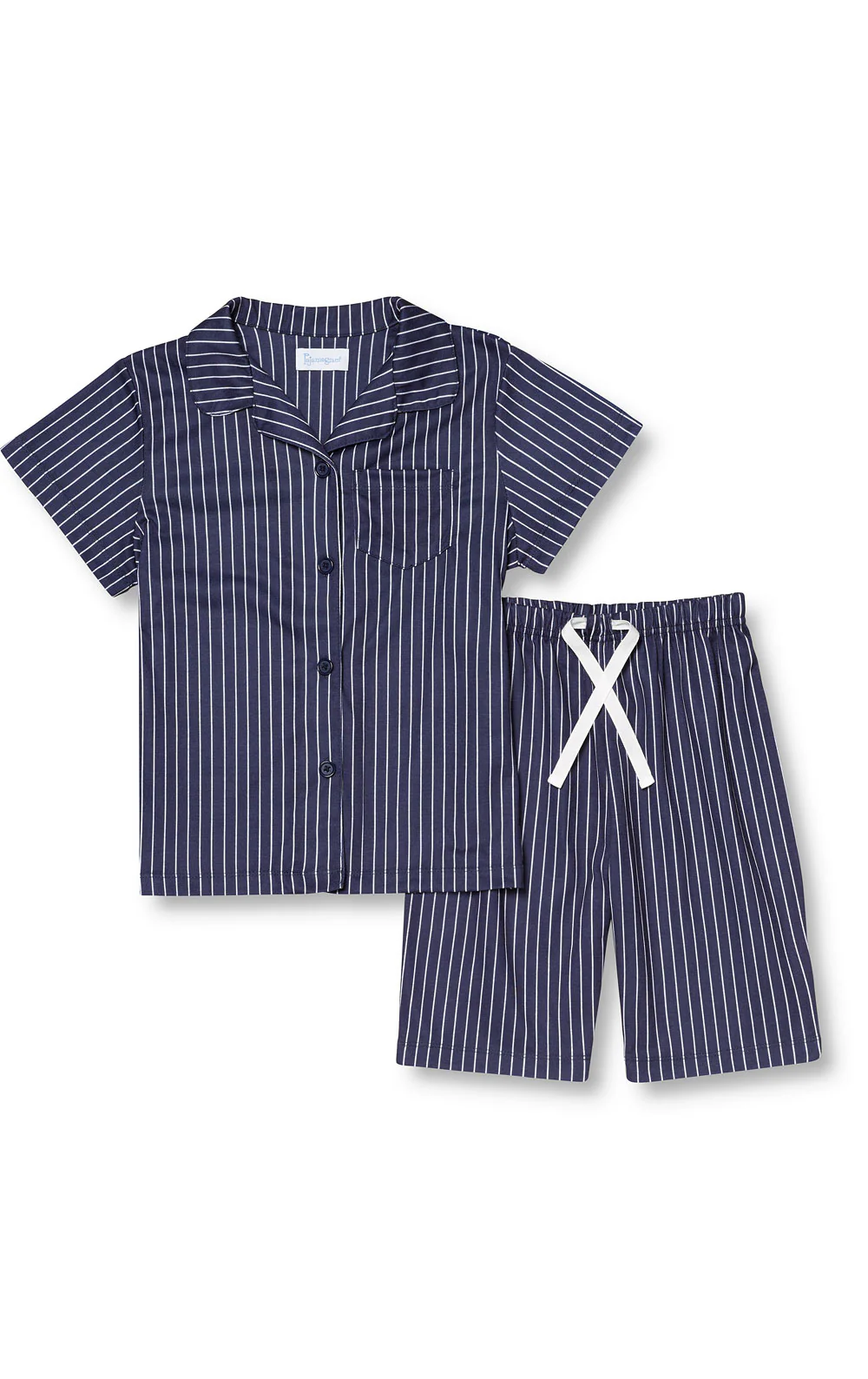 Button-Front Short Sleeve & Shorts Unisex Kids Pajamas - Image 6