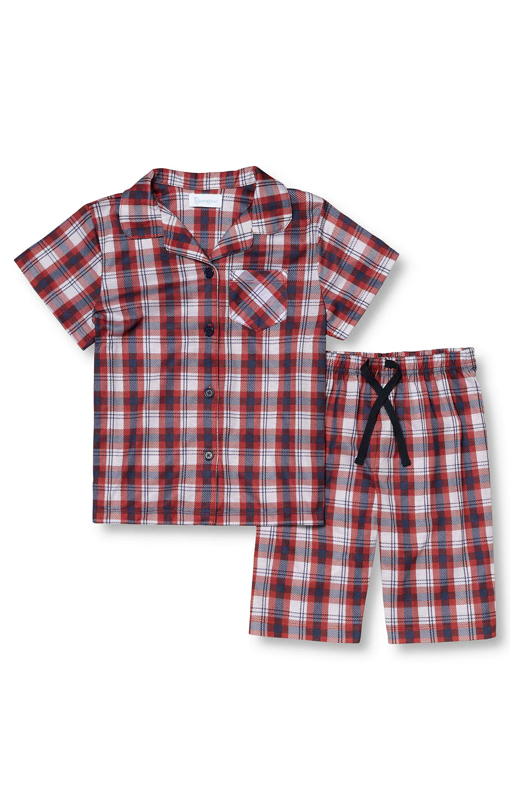 Button-Front Short Sleeve & Shorts Unisex Kids Pajamas - Image 8