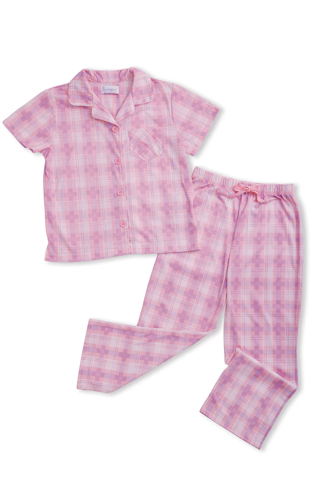 Short Sleeve Button-Front Unisex Kids Pajamas - Image 6