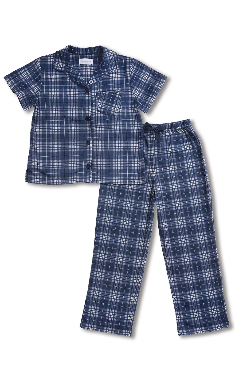 Button-Front Short Sleeve Unisex Kids Pajamas - Image 6