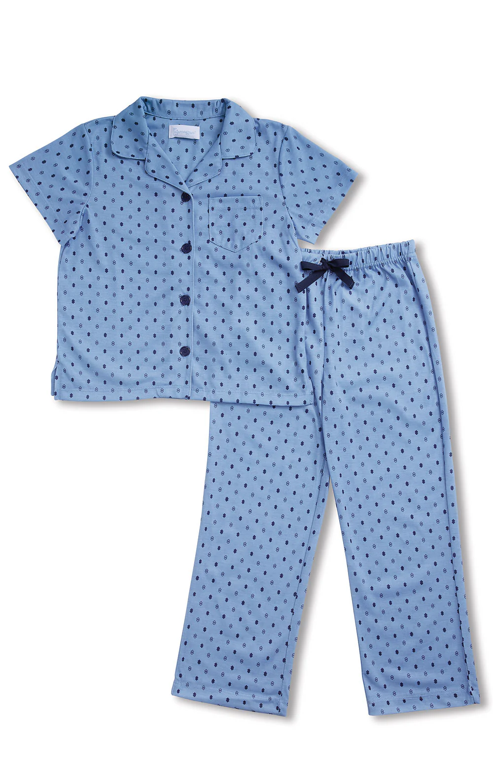 Button-Front Short Sleeve Unisex Kids Pajamas - Image 8