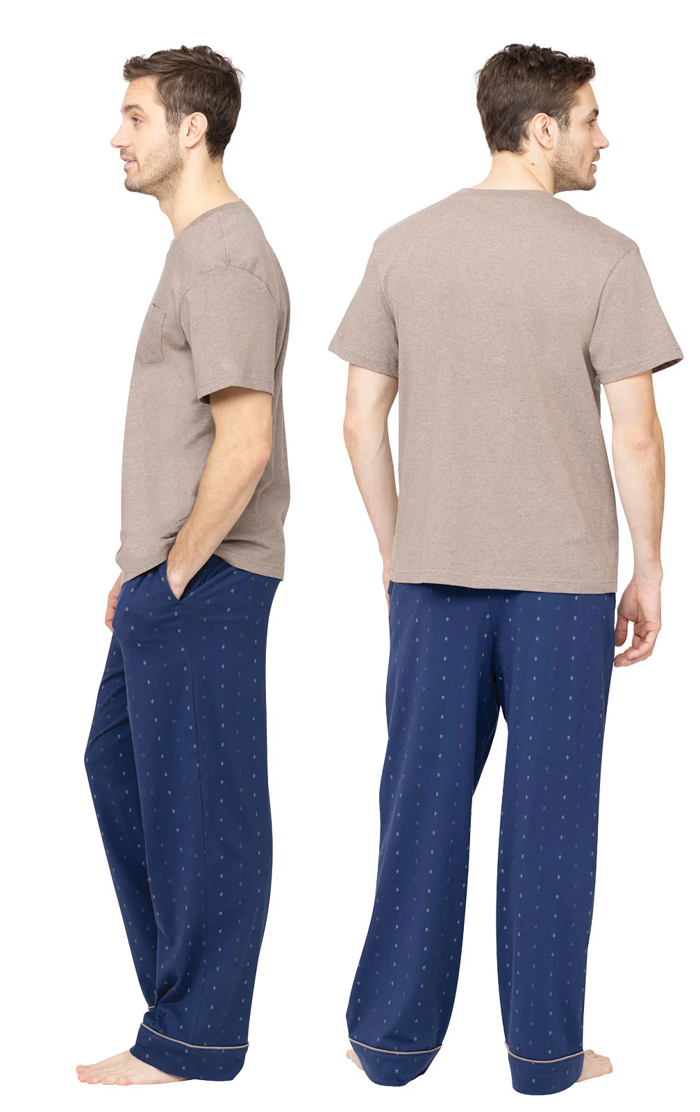 Short Sleeve Pullover Men's Pajamas - Image 3