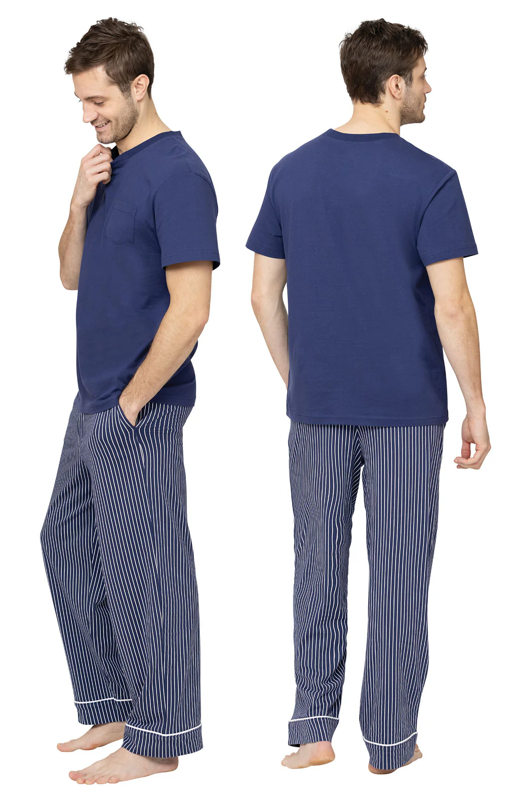 Short Sleeve Pullover Men's Pajamas - Image 4