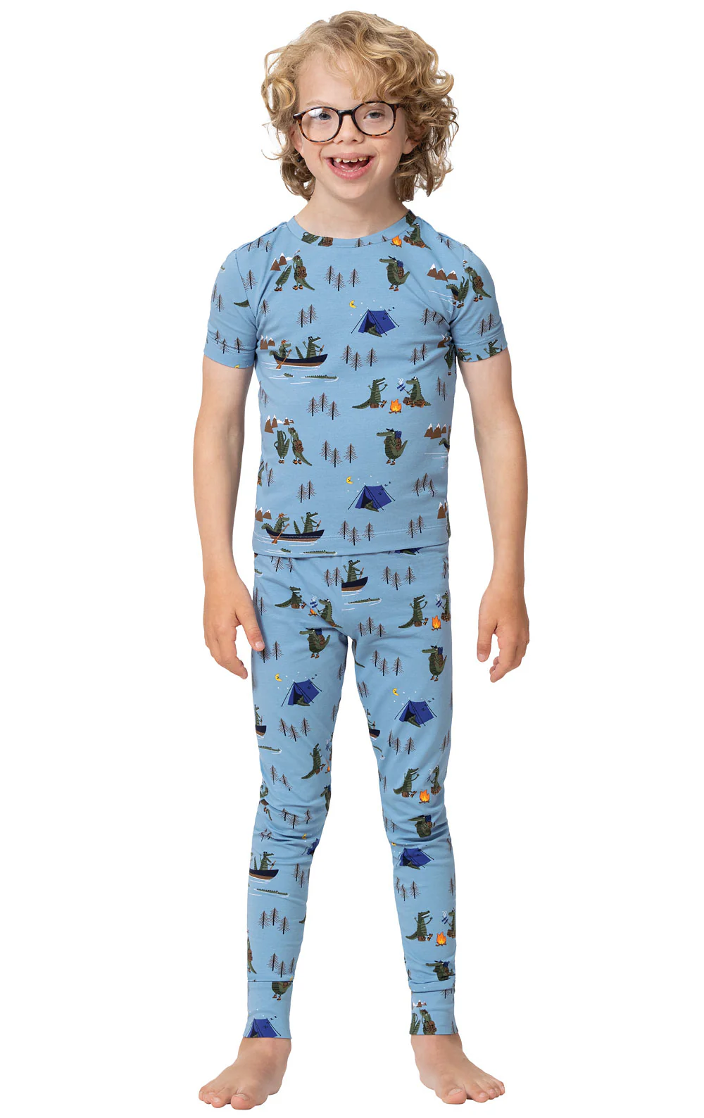 Short Sleeve Snug Fit Unisex Kids Pajamas - Image 3
