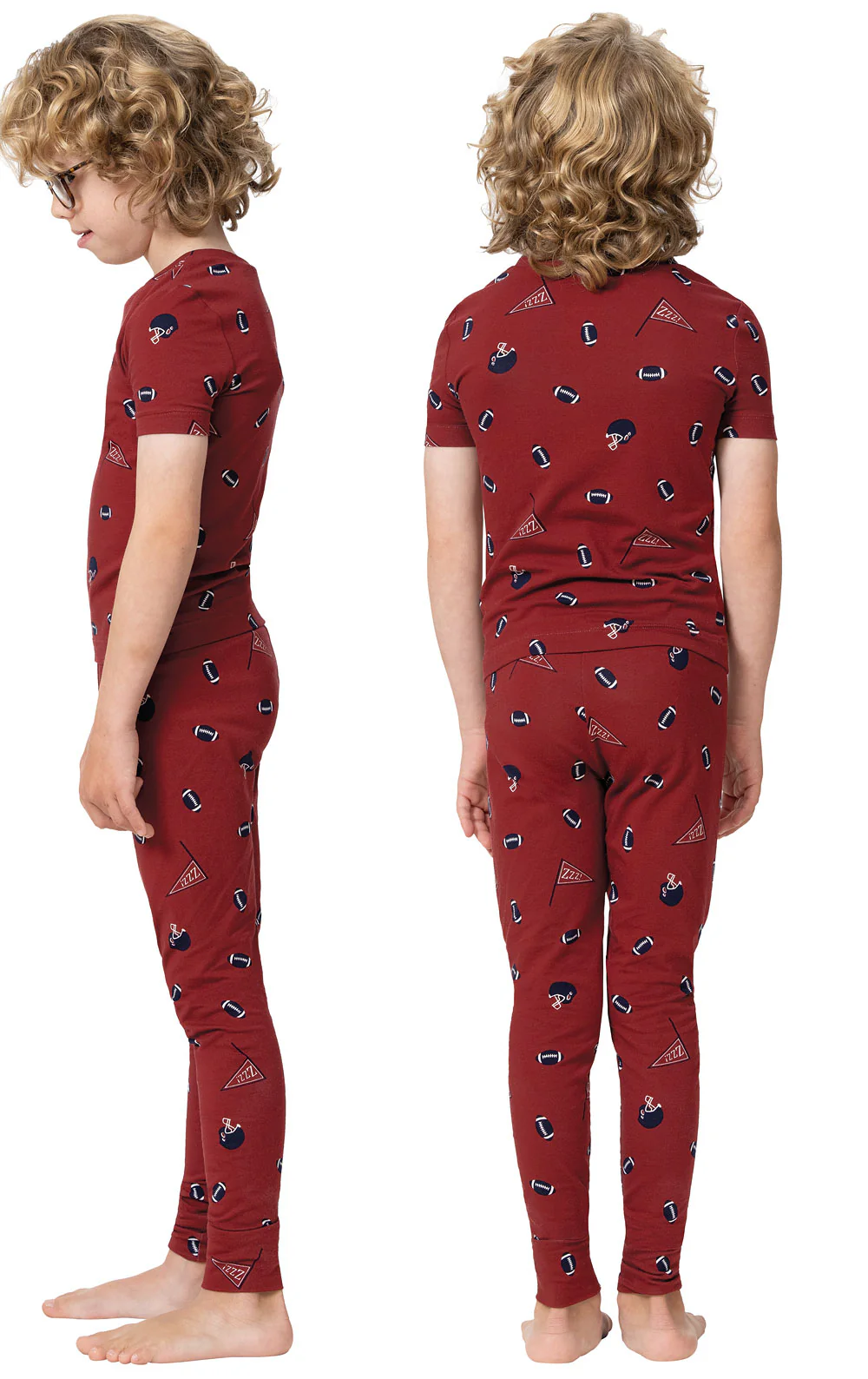 Short Sleeve Snug Fit Unisex Kids Pajamas - Image 5