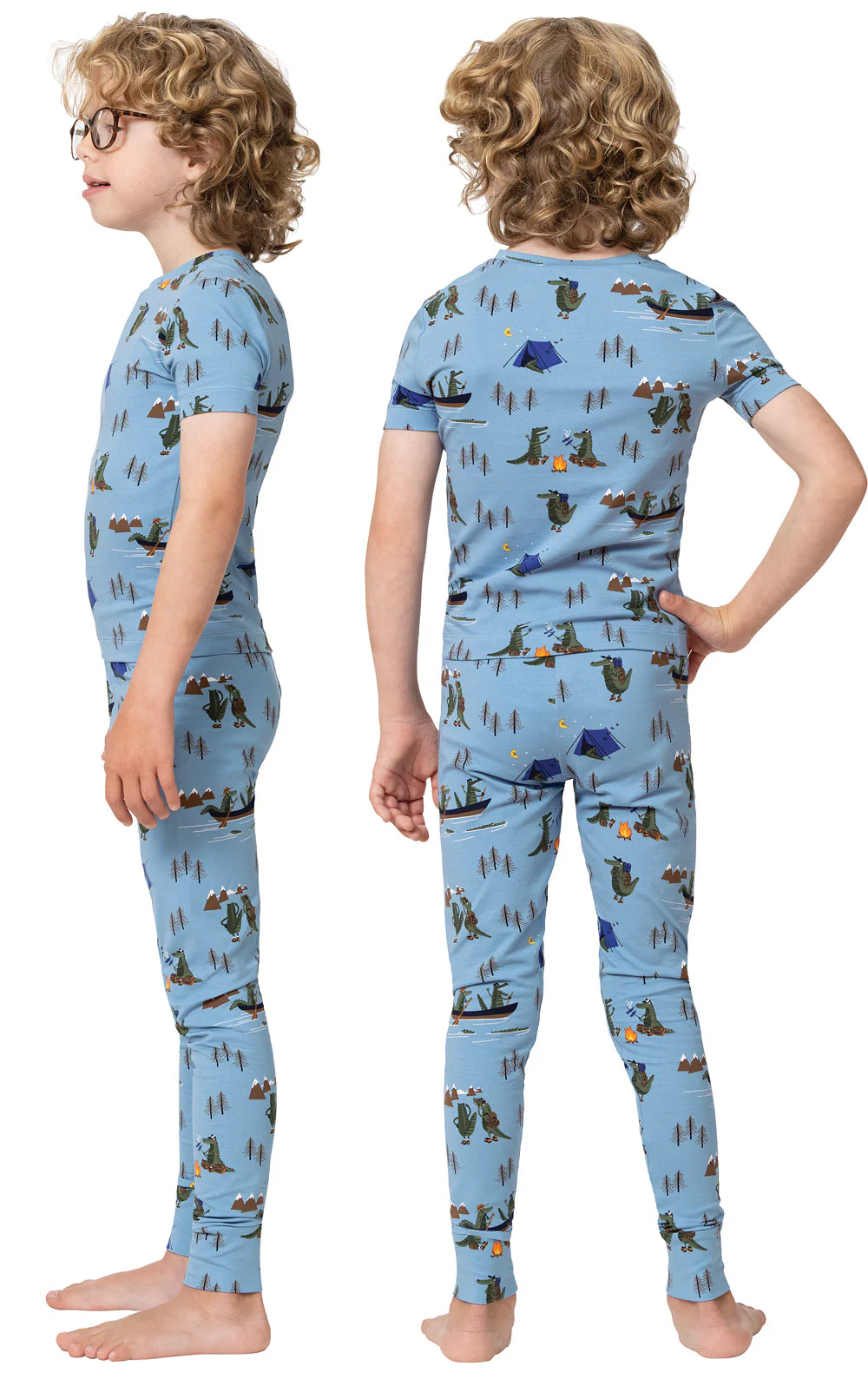 Short Sleeve Snug Fit Unisex Kids Pajamas - Image 6