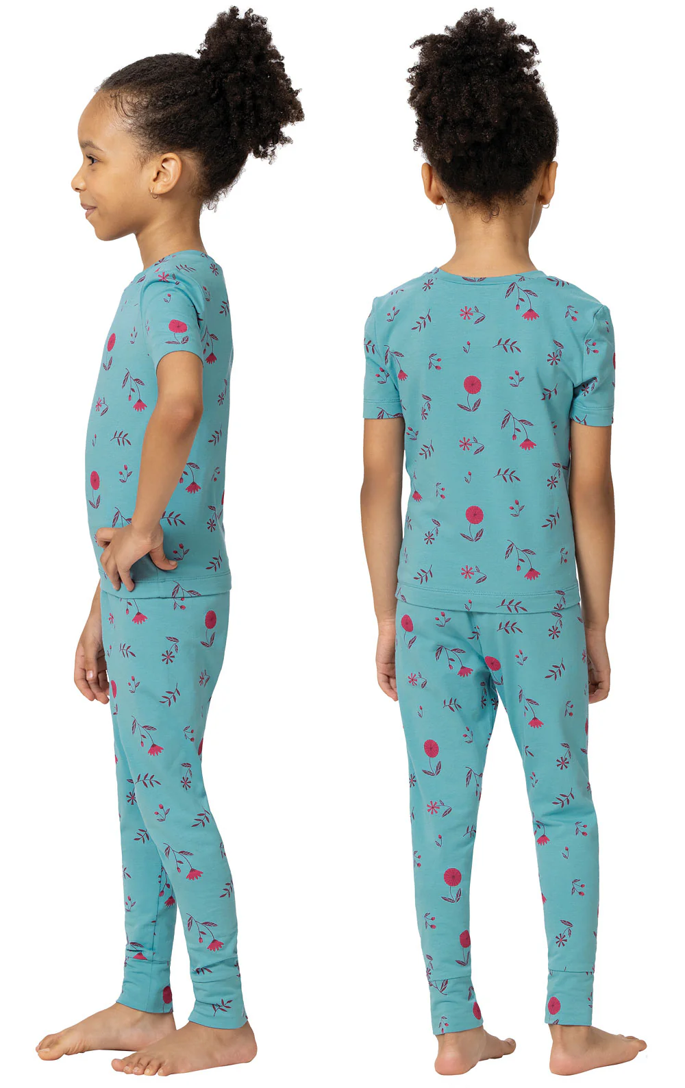 Short Sleeve Snug Fit Unisex Kids Pajamas - Image 8