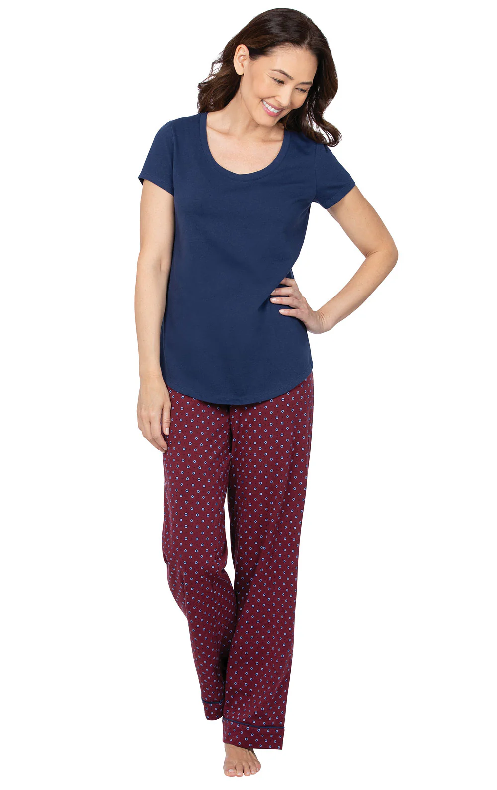 Short Sleeve V-Neck Pajamas - Image 5