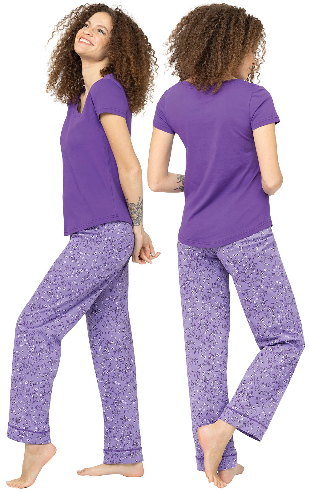 Short Sleeve V-Neck Pajamas - Image 8
