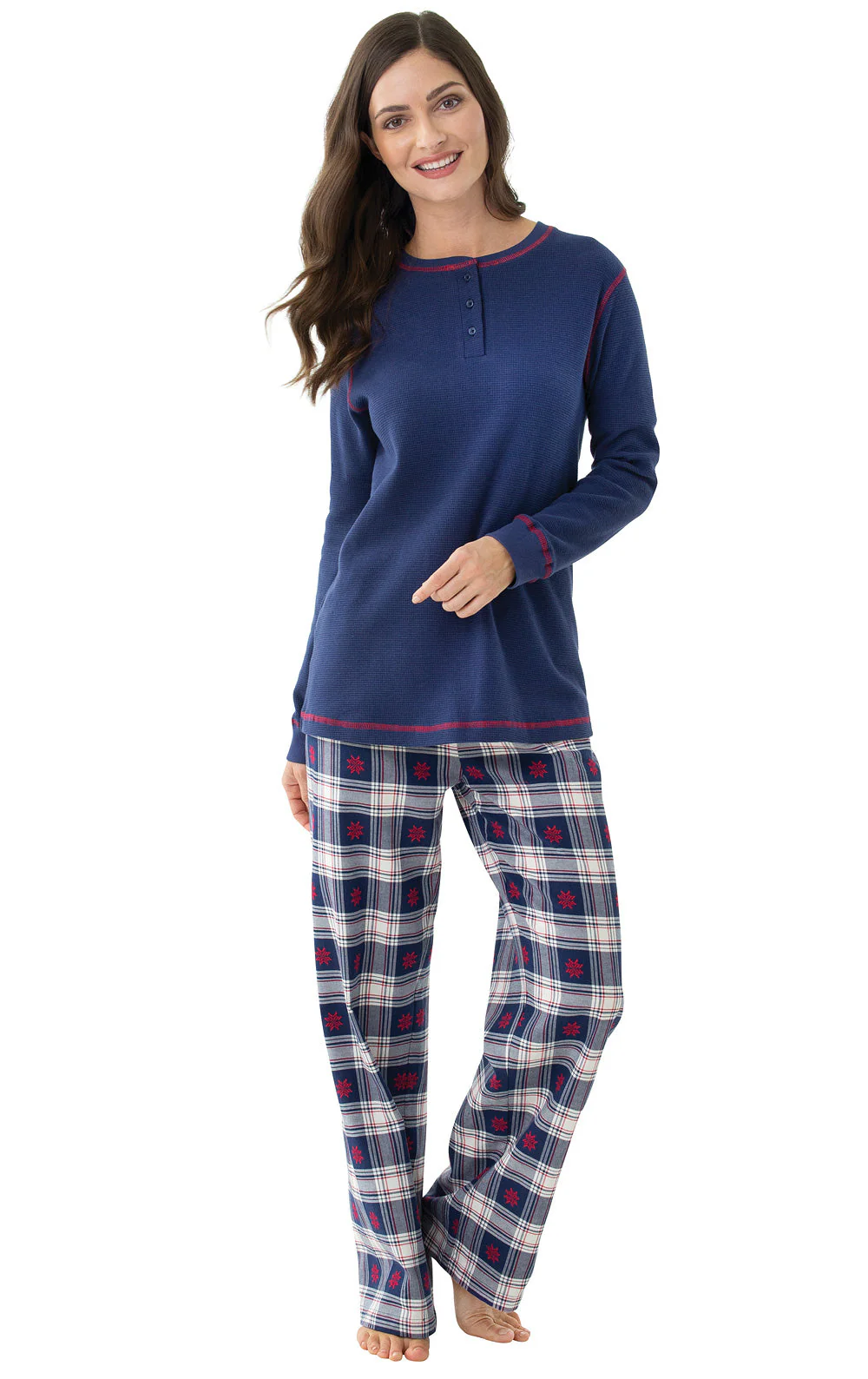 Snowfall Plaid Flannel Matching Family Pajamas - Image 5