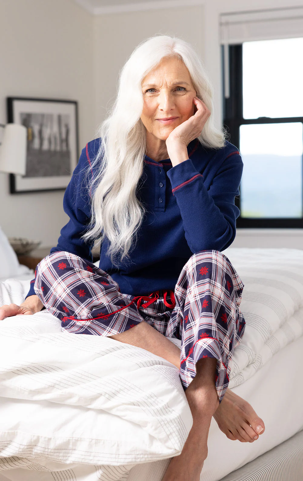 Snowfall Plaid Flannel Pajamas - Couples - Image 2