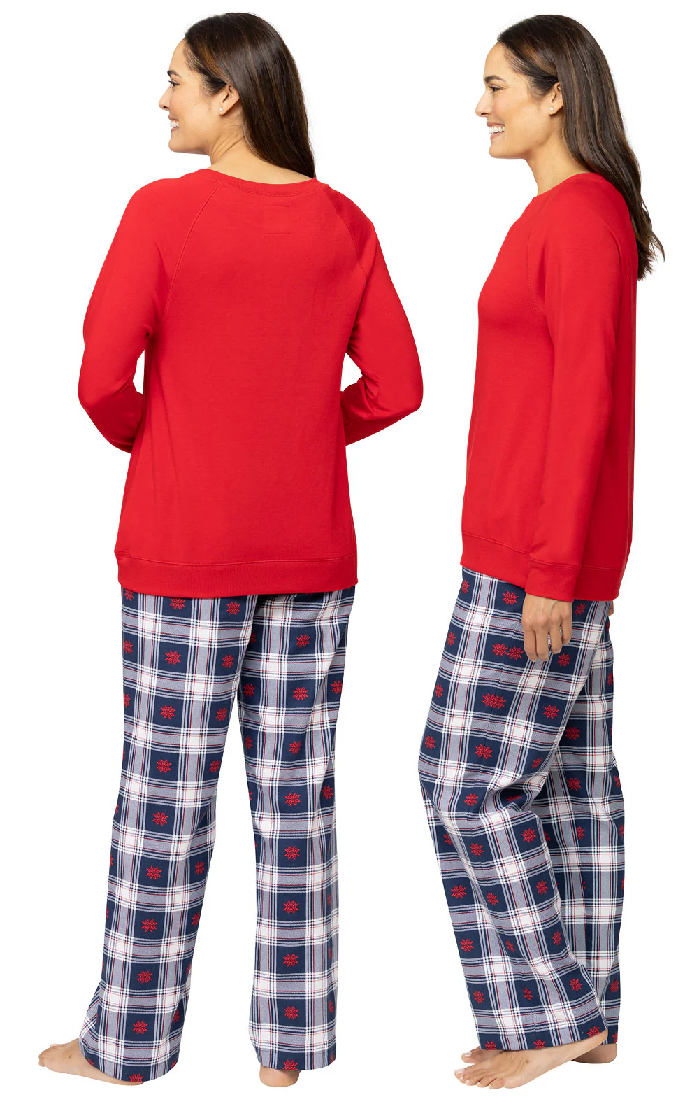 Snowfall Plaid French Terry & Flannel Pajamas - Image 3