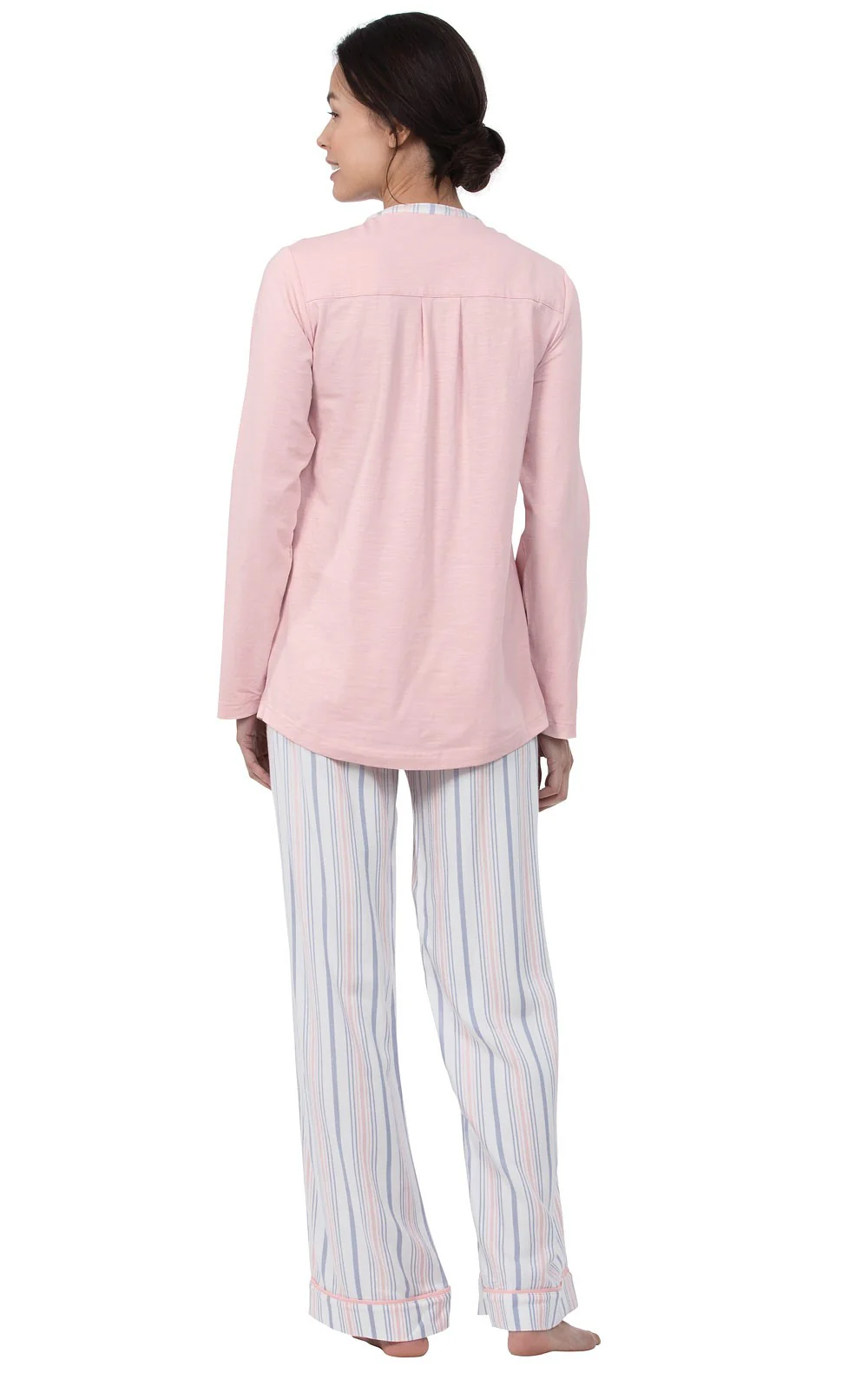 Soft Stripe Henley Pajamas - Image 5