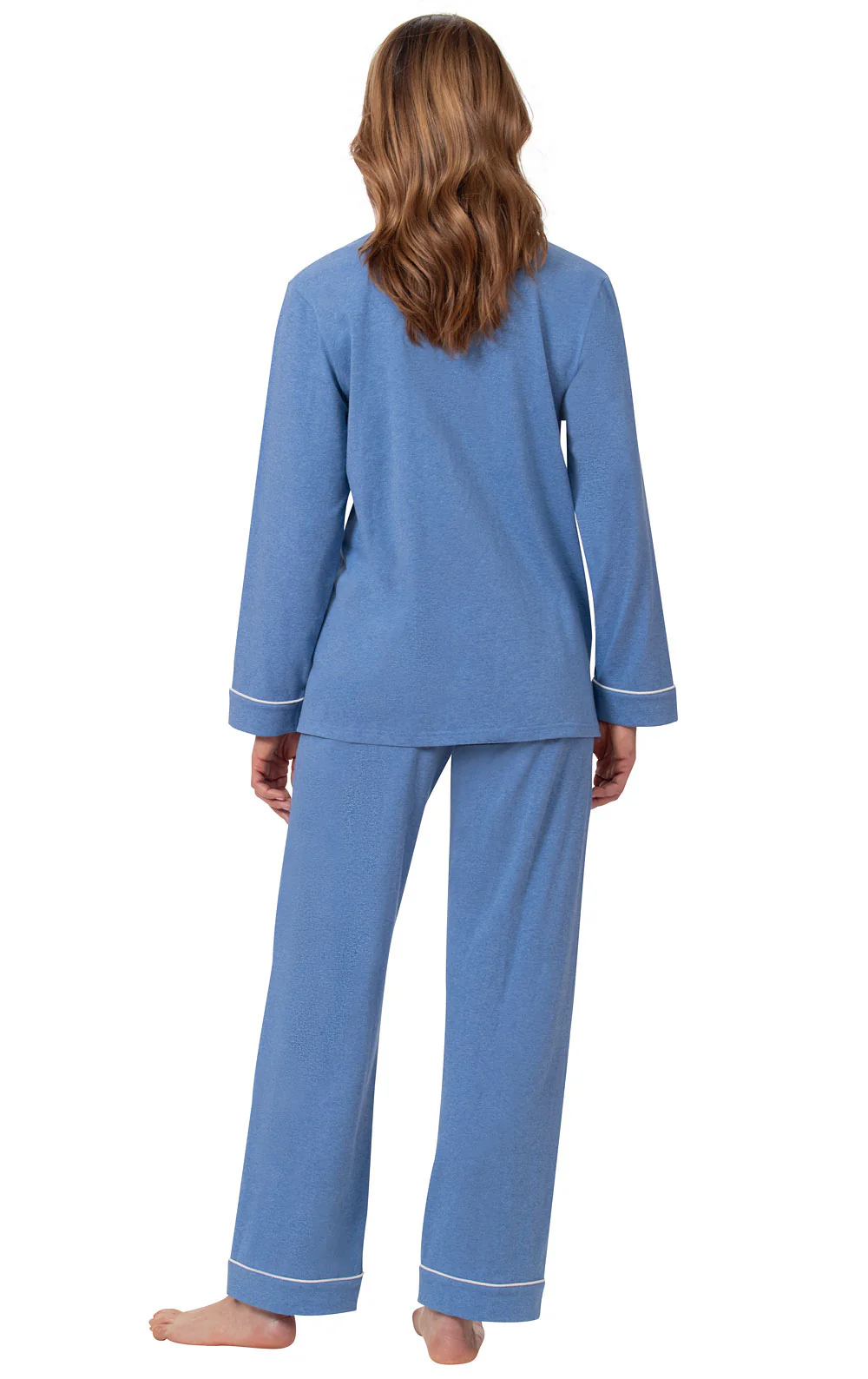 Solid Jersey Button-Front Pajamas - Image 18