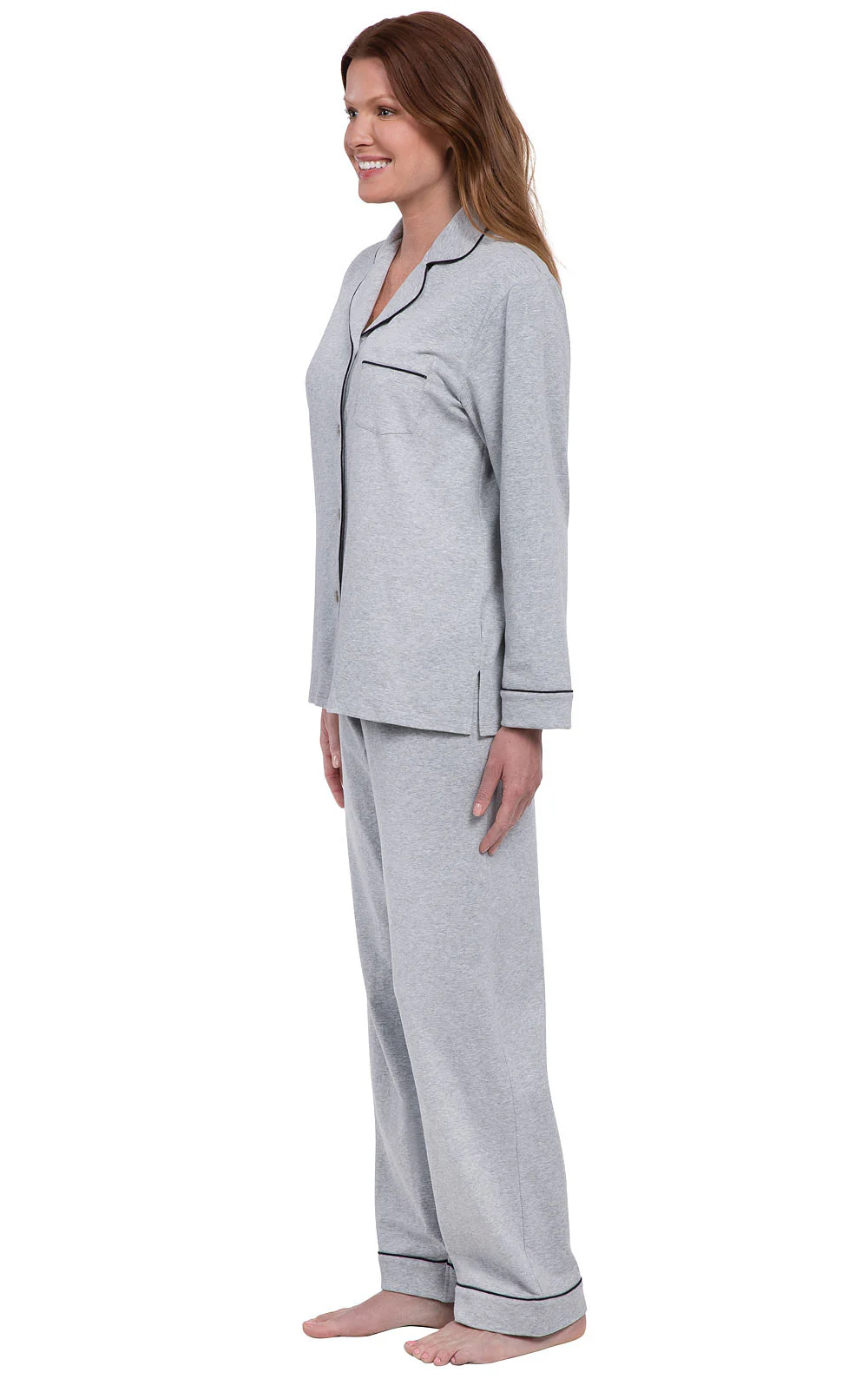 Solid Jersey Button-Front Pajamas - Image 5