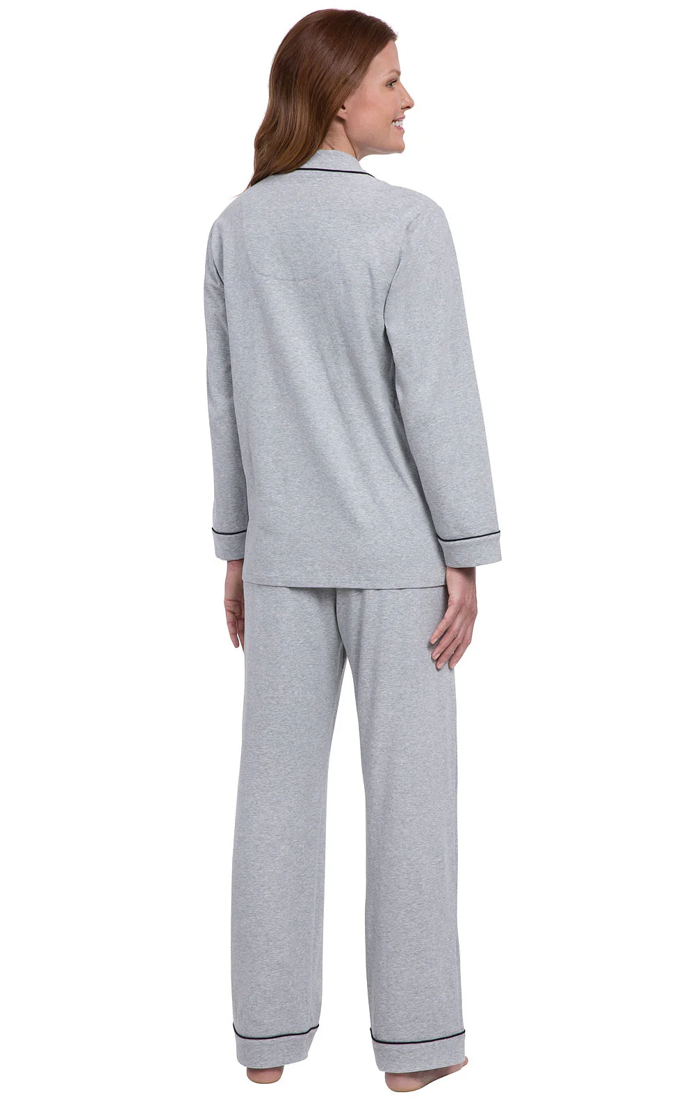 Solid Jersey Button-Front Pajamas - Image 6