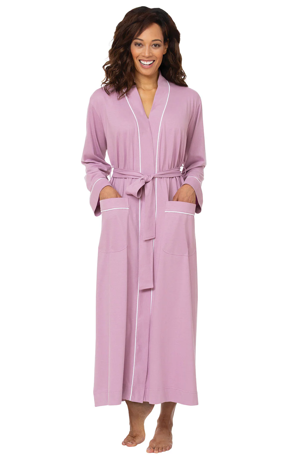 Solid Jersey Long Robe - Image 13