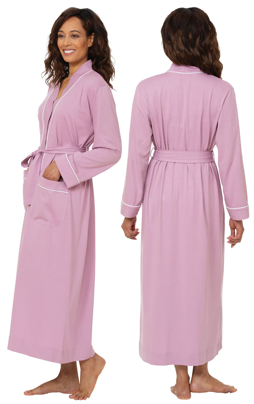 Solid Jersey Long Robe - Image 14