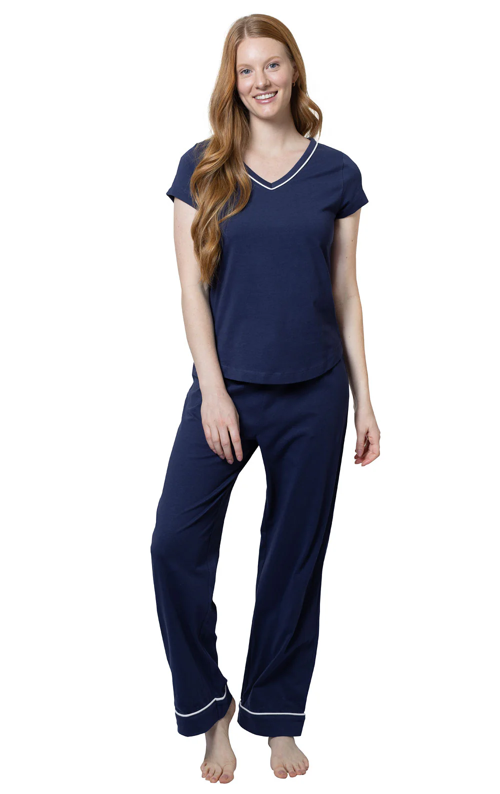 Solid Jersey Short Sleeve Pajamas - Image 2