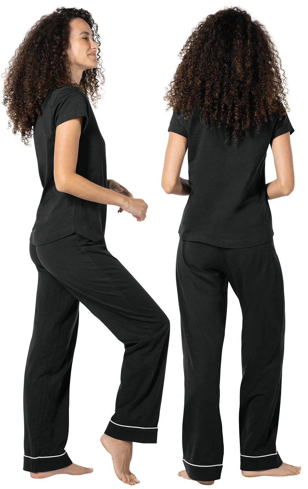 Solid Jersey Short Sleeve Pajamas - Image 3