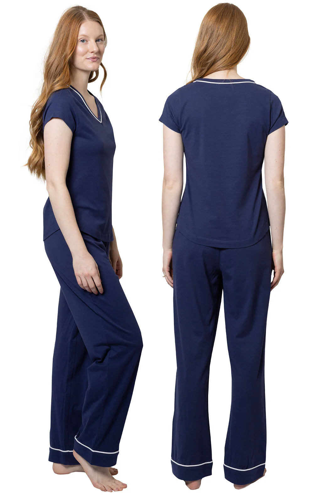 Solid Jersey Short Sleeve Pajamas - Image 7
